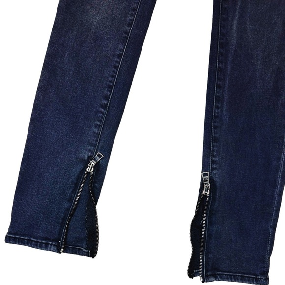 Frame Denim ‘Le Skinny De Jeanne’ Ankle Zip Jeans in “St. Quintin” Black Size 24 - Picture 7 of 12